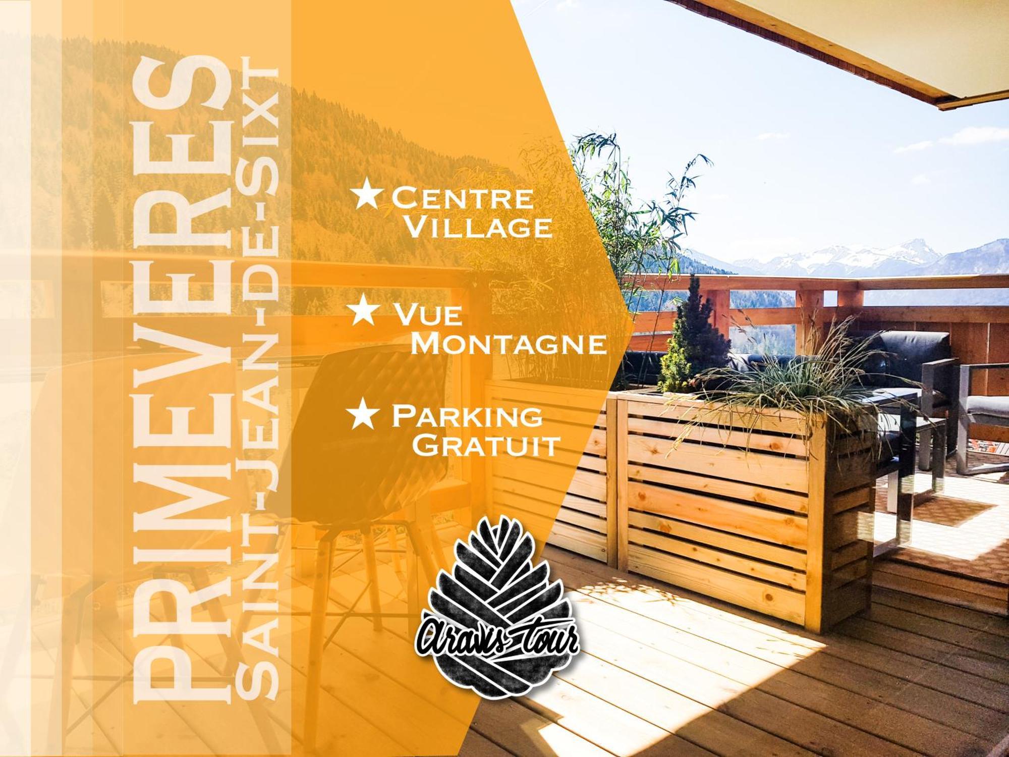 Appt Primeveres - Centre Village, Vue Montagne - Aravistour Saint-Jean-de-Sixt Dış mekan fotoğraf